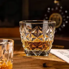 GENERICO - Set x6 vasos de whisky Spirit y cocteles Tallado Estilo Clasico