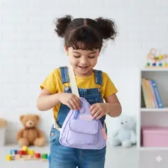 GENERICO - Monedero Morral kawaii Lila con tirante