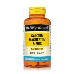 MASON NATURAL - Calcio Magnesio Y Zinc - Salud Ósea e Inmunidad 100 T -