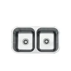 XM - Lavadero de Cocina Doble en Acero Inoxidable 82x46x21cm