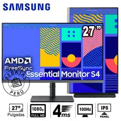 SAMSUNG - Monitor 27” FHD IPS 100Hz FreeSync Ajustable HDMIDP