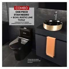 STONE - COMBO STAN NEGRO + RUSTIC LINE TOPAZ + DESAGUE POP UP SREBOSE PBOWL