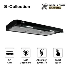 SOLE - Campana Extractora S-Collection Slim Black 90cm