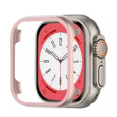 GENERICO - BUMPER PARA APPLE WATCH METAL ROSA 45 MM