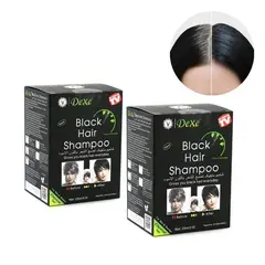 DEXE - Black Hair Shampoo 25ml x 10 Por 2 Cajas