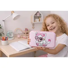 GENERICO - CARTUCHERA ORGANIZADOR NECESER ESTUCHE GRANDE 3D ESCOLAR DISEÑOS PARA NIÑAS KAWAII