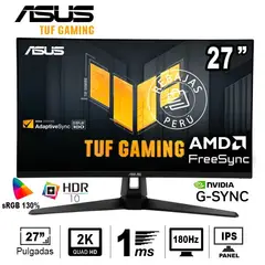 ASUS - Monitor TUF Gaming QHD 180Hz ELMB Sync FreeSync HDR10 1ms