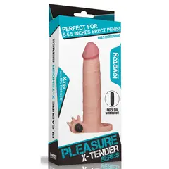 LOVETOY - Funda Vibrador Pene 20.3 cm Alargado 7.6 cm Estimulado Vibrado