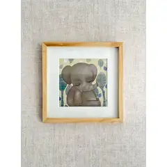 MAP DESIGN HOME - Cuadro Litografia Elefante 28x28 cm