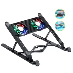 HOCO - Cooler Laptop Tablet DH17 Soporte 2 Ventiladores RGB