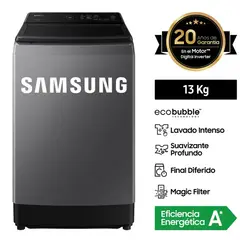 SAMSUNG - Lavadora 13 Kg Carga Superior EcoBubble WA13CG5441BD Gris