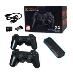 GENERICO - Consola Retro Game Stick Negro X2 20Mil Juegos Con Mandos Inalámbricos