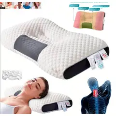 GENERICO - Pack 4 Almohadas Ergonómica Cervical Soporte para el Cuello