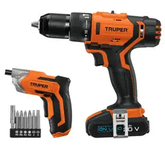 TRUPER - Taladro percutor 20V + Destornillador profesional