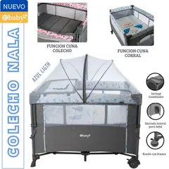EBABY - Cuna colecho con cambiador Nala Azul Litgh