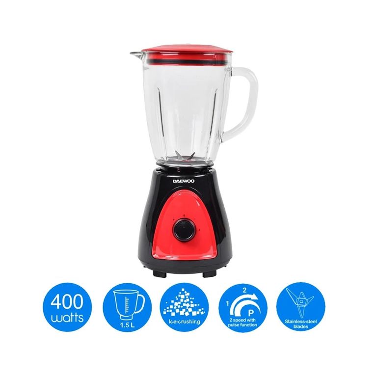 LICUADORA DBL-1008C ROJA NEGRA 1.5L 2 VELOCIDADES