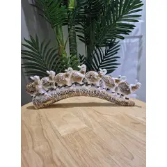 GENERICO - Adorno Familia Con 7 Elefantes en Resina