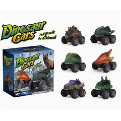 GENERICO - Pack 6 Carros Monster Dinosaurio Juguete Niños