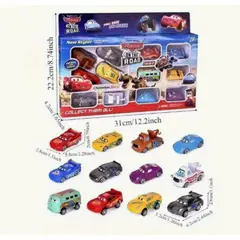 GENERICO - Cars Pack 12 Carritos A Fricción Rayo Mcqueen