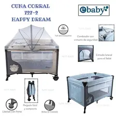 EBABY - CUNA CORRAL CON CAMBIADOR HAPPY DREAM - BEIGE
