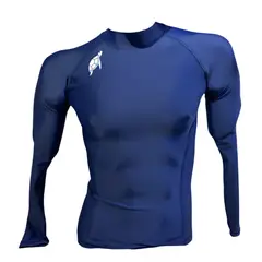 AQUA&MODA - LICRA CON PROTECCIÓN UV AQUAMODA LAMTMAH TORTUGA MARINA AZUL HOMBRE LOGO BLANCO REFLECTIVO