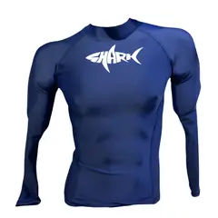 AQUA&MODA - LICRA CON PROTECCIÓN UV AQUAMODA LAMTBAH TIBURON AZUL UNISEX LOGO BLANCO REFLECTIVO