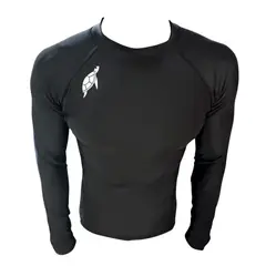 AQUA&MODA - LICRA CON PROTECCIÓN UV AQUAMODA LAMTMNH TORTUGA MARINA NEGRA UNISEX LOGO BLANCO REFLECTIVO