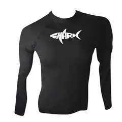 AQUA&MODA - LICRA BRASILERA CON PROTECCIÓN UV AQUAMODA LBTBNH TIBURÓN NEGRO HOMBRE LOGO BLANCO REFLECTIVO