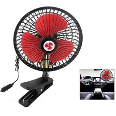 GENERICO - Ventilador Portátil con Clip Ajustable para vehículos - Rojo