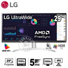LG - Monitor 29WQ600-W UltraWide FHD IPS FreeSync 100Hz HDR10 USB-C