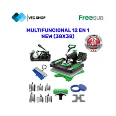 GENERICO - Maquina de Sublimación Multifuncional 12 en 1 New Sublimadora Freesub