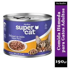 SUPERCAT - Comida Húmeda Salsa para Gatos Sabor Pavo 190 gr