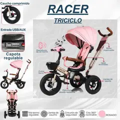 GENERICO - Triciclo Racer Rosado