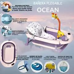 GENERICO - Bañera Plegable Ocean Antialergico Lila