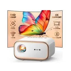 GENERICO - Proyector VIZONY Native 1080PWiFi Bluetooth bidireccionaL 4K-Blanco