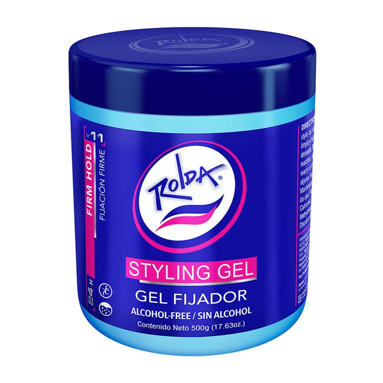 Gel Fijador de cabello Rolda Styling Azul 1000g - Sin Alcohol