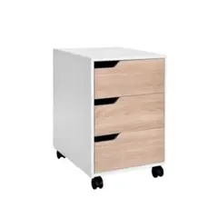 GENERICO - Cajonera De Melamina Movible 3 Cajones Con Rueda