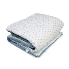 GENERICO - Edredón para Cuna estándar diseño estrellitas celestes