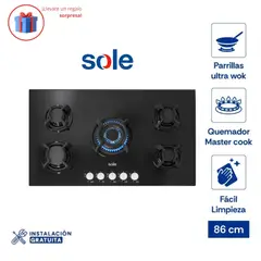 SOLE - Encimera Vidrio Templado GLP 86cm