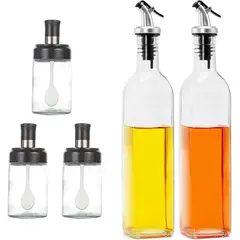 GENERICO - Set aceiteros y condimentos de 5 piezas