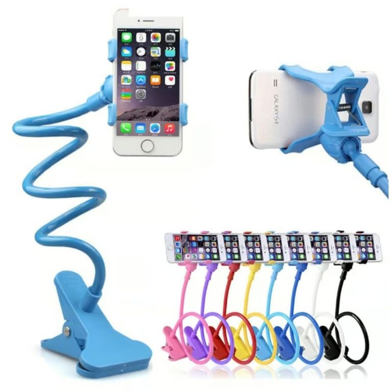 Soporte Sujetador Flexible Gancho para Celular Mesa y Auto 360