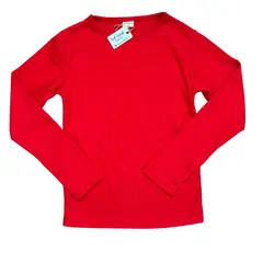 RED CARROT - Polo manga larga rojo de algodon pima