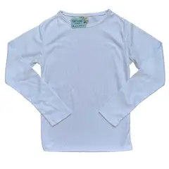 RED CARROT - Polo manga larga blanco de algodon pima