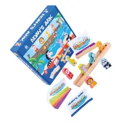 GENERICO - Juguete Montessori Arca de Noe de Madera Didáctico