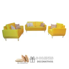 GENERICO - Juego de sala Moana 3-2-1 Amarillo