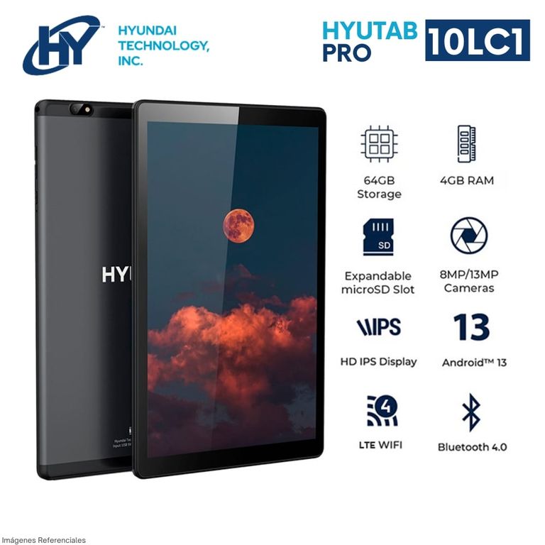 Tablet HYTAB Pro 4G LTE 10LC1 4GB RAM 64GB 10 pulg. HT10LC1MSGLTM01