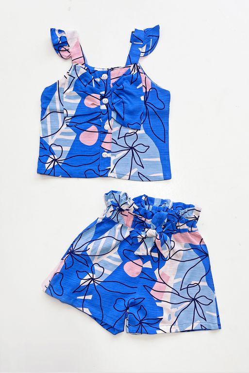 Conjunto en Lino de Blusa con Short para niña