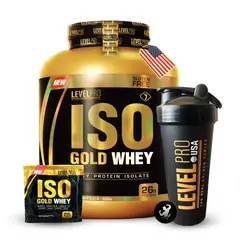 LEVEL PRO - Proteína Iso Gold Whey 6.6 Lbs - Cookies