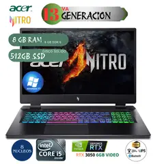 ACER - Laptop Gamer 15 Intel Core I5 Rtx3050 8Gb Ram