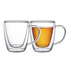 TRAMONTINA - Juego 2 Tazas Vidrio Para Te Y Cappuccino 0.27 Lt